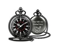 KBPTM Pocket Watch Personalised Pocket WatchPocket Watch and Chain Vintage Timeless Watches Men Love Personalised Gifts for Men Fathers Day Father of the Groom Gifts