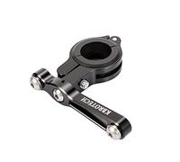 Kbrotech Bicycle Water Bottle Cage Holder Adapter, Adjustable MTB Road Bike Handlebar & Seat Post Bottle Mount, Single Black