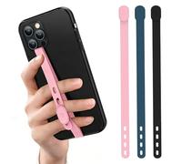 KBRPEY Pack of 3 Mobile Phone Holder Silicone Mobile Phone Finger Holder Elastic Mobile Phone Grips Holder Adjustable Hand Straps Finger Holder for Mobile Phone Case iPhone Android