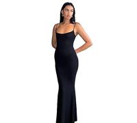 KBRPEY Women's Black Maxi Dress - Sleeveless, Backless, Bodycon, Spaghetti Strap, U-Neck, Fitted Waist, Mermaid Style, Party, Wedding, Adult Women, Size XL