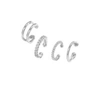 KBRPEY Women's Ear Clip Ring Set Without Piercing Ear Jewellery Fake Piercing Ear Clip Ear Clip Ear Clip Earrings Clip On Earrings, Copper