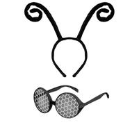 KBSICWO Butterfly Antenna Headband and Black Eyeglasses, Costume Bug Accessories, Butterfly Bee Ladybug Costumes for Kids Adults for Cosplay Party Graduations and Festivals