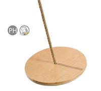 KBT Wooden Monkey Swing Seat - children's round garden swing - soft touch ropes