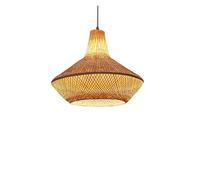 KBUUKYYXouy Bamboo Chandelier Lamp Southeast Asian Style Farmhouse Natural Hanging Pendant Lighting Bamboo Lampshade Retro Japanese Style E27 Hanging Light for Teahouse Bar Dining Room Club