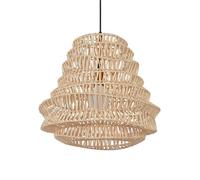 KBUUKYYXouy Irregular Shape Weaving Natural Hanging Light Beige Industrial Ceiling Shade One Coastal for Kitchen Bedside Indoor Rustic Farmhouse
