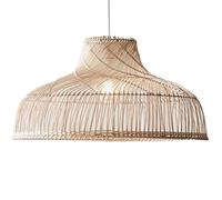 KBUUKYYXouy Large Rattan Weaving Irregular Vine Wicker Pendant Lamp Chandelier Hanging Light Ceiling Hand Woven Basket Natural Coastal for Living Room Office Bedroom Club(23.6in)