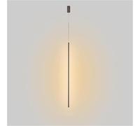 KBUUKYYXouy Modern Black Linear Aluminum Pendant Lamp Chandelier Hanging Light Ceiling White Silicone for Kitchen Island Living Room Bedroom Dining Hallway(60CM)