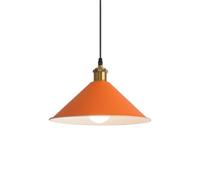 KBUUKYYXouy Modern Minimalist Style Orange Hanging Lamp Headboard Decoration Iron Pendant Light Cone-Shaped Design Hanging Chandelier Suitable for Lobby Bedroom Farmhouse Kitchen Island Corridor