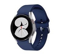 KBUYS 20mm Silicone Strap Compatible with Samsung Galaxy Watch 5/4 40mm/44mm Original No Gap Bracelet For Galaxy Watch 4 Classic 46mm/42mm Correa (Color : Midnight blue, Size : Galaxy Watch 5 40mm)