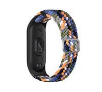 KBUYS Bracelet Compatible With Mi Band 6 7 Strap Elastic Adjustable Nylon Braided Miband4 Miband 5 Correa Wristband Compatible With Xiaomi Mi Band 4 3 5 6 7 (Color : Denim, Size : Mi band 5 6 7)