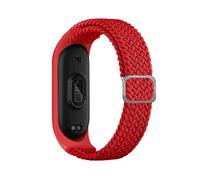 KBUYS Bracelet Compatible With Mi Band 6 7 Strap Elastic Adjustable Nylon Braided Miband4 Miband 5 Correa Wristband Compatible With Xiaomi Mi Band 4 3 5 6 7 (Color : Red, Size : Mi band 5 6 7)