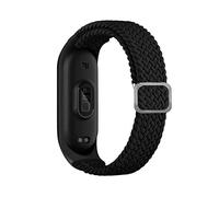 KBUYS Bracelet Compatible With Mi Band 6 7 Strap Elastic Adjustable Nylon Braided Miband4 Miband 5 Correa Wristband Compatible With Xiaomi Mi Band 4 3 5 6 7 (Color : Black, Size : Mi band 5 6 7)
