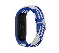 KBUYS Bracelet Compatible With Mi Band 6 7 Strap Elastic Adjustable Nylon Braided Miband4 Miband 5 Correa Wristband Compatible With Xiaomi Mi Band 4 3 5 6 7 (Color : Blue white, Size : Mi band 5 6 7)
