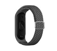 KBUYS Bracelet Compatible With Mi Band 6 7 Strap Elastic Adjustable Nylon Braided Miband4 Miband 5 Correa Wristband Compatible With Xiaomi Mi Band 4 3 5 6 7 (Color : Gray, Size : Mi band 5 6 7)