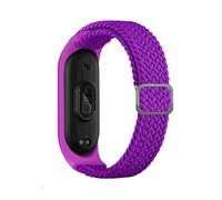 KBUYS Bracelet Compatible With Mi Band 6 7 Strap Elastic Adjustable Nylon Braided Miband4 Miband 5 Correa Wristband Compatible With Xiaomi Mi Band 4 3 5 6 7 (Color : Pitaya, Size : Mi band 5 6 7)