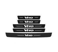KBUYS Car Door Sill Scuff Plate Carbon Fiber Protector Trunk Bumper Sticker Compatible With Mercedes Benz VITO Logo CITAN W203 CLA A45 Accessories (Color : 5pcs)
