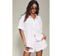 KBX Women's Bridal Annie Short Sleeve Shirt in White | Size: 10 KBX White 10