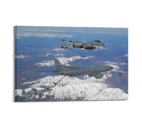 Kc-135 Stratotanker Refuels A-10Canvas Poster Wall Art Poster for Room Living Room Study Aesthetics And DecorationFrame-style 16x24inch(40x60cm)