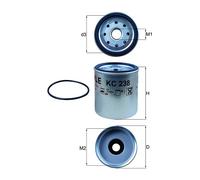 KC 238D Fuel Filter Fits Chrysler Voyager 2 Jeep Cherokee Grand Cherokee Mahle