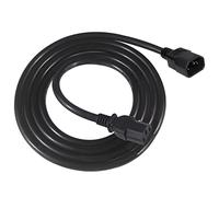 KC CABLE 2m IEC C14 to IEC C13 Extension Power Cable,heavy duty Computer Extension Cord C13 plug TO C14 socket Male to Female Kettle UPS Lead, 1.0MM2 Black (Pack of 6)