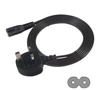 KC cable TV power cable 3M, 2 Pin Mains Power Lead Fig Figure 8 UK Power Cable, IEC320C7 to BS 1363 C7 Figure 8 Power Lead compatible with Samsung LG Philips Toshiba TV/Printer/PS4/PS3/PS5…