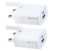KC CABLE USB C Plug charger, 2Pack Foldable 18W USB C PD Charger, Type-C Power Delivery Wall Plug,QC 3.0 Fast Charge Compatible with Huawei P40/P30, Moto G8, iPhone, iPad (White & gray)