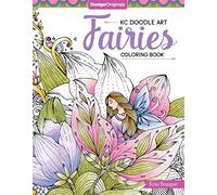 KC Doodle Art Fairies Coloring Book (Design Originals) 32 Fantasy Fairy Designs on Perforated Pages; Finished Examples, Suggested Color Choices, Beginner-Friendly Advice, Shading Instructions, & More