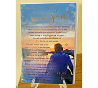KC for A Special Son Bridge River Sentiments Happy Birthday Card Lovely Verse,Blue,15.2cm x 22.8cm