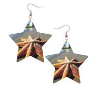 KC Gold Trendy Leather Star Earrings for Women – Lightweight Starfish Lighthouse Beach Print Dangle Jewelry, Party Favors & Decorations