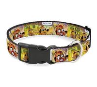 KC Green Pet Collar, Dog Collar Plastic Buckle, This is Fine Question Hound Cafe Fire Comic Strip Blocks, 7 to 8.5 Inches 0.5 Inch Wide