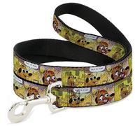 KC Green Pet Leash, Dog Leash, This is Fine Question Hound Cafe Fire Comic Strip Blocks, 4 Feet Long 1.5 Inch Wide