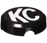 KC HiLiTES 5105 6" Round Black Plastic Light Cover w/White KC Logo - Single Cover