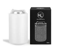 KC Kitchen & Co. Airtight Coffee Canister for 1 kg Coffee Beans - Stainless Steel Storage Jar with Vacuum Lid & Aroma Seal - Storage Jar for Coffee, Tea, Sugar, Cereal White (2800 ml)