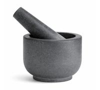 KC KULLICRAFT stone Mortar and Pestle, for Grind Spices, Powder Pesto, Mash Herbs, Crush Pills, Regular Size (3.75"X2.75" Mortar, 5" X1.5" Pestle)