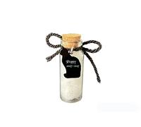 KC Laser Crafts Personalised Pet Hair Cat Memorial glass bottle, Glass vial for hair fur or Ashes, with Black Acrylic Charm, Tribute for Remembering Pets