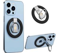 KCA_S3 Black Professional Phone Ring Holder Adjustable Magnetic Kickstand iPhone 11 12 13 14 15 16 17 Pro Max Samsung Galaxy Business Anti-Drop Rotation Wireless Charging Compatible Durable Design