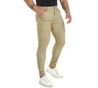 KCANAAPPAREL Mens Chinos Trousers Slim Fit Stretch Tapered Skinny Dress Pants