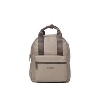 KCB Small square backpack, compact and functional design, organization and comfort, urban and modern style, adjustable handles, 100% vegan, taupe, S, Casual