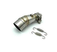 KCBHSH Motorcycle Exhaust Pipe For K&awasaki Z250 For Ninja 250 For Ninja 300 2013-2016 Exhaust Muffler Middle Link Pipe Slip-On(Silver)