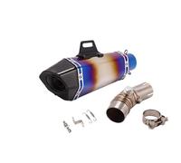 KCBHSH Motorcycle Exhaust Pipe For Kawasaki For ER6N For Versys 650 For Z650 For Ninja 650 50.8mm Mid Link Pipe With Muffler Escape Tube(Color 11)