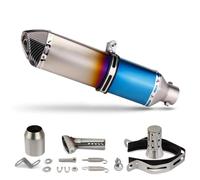 KCBHSH Motorcycle Exhaust Pipe For MT-03 MT 03 MT03 Hexagon 51mm Muffler 470mm Escape Tube Silencer Tail Pipe Accessories(Color 4)