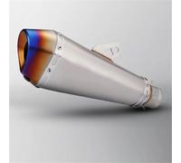 KCBHSH Motorcycle Exhaust Pipe For YZF R1 R3 R6 Nmax Tmax 51mm Inlet Muffler Escape Tube Silencer Noise Sound Eliminator(Color 5)