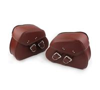 KCBHSH Motorcycle Travel Saddle Bag Storage Tools Trunk Pair Waterproof Rain Side Panniers Accessories for Harley Sportster Dyna Multifunctional Storage(Brown)