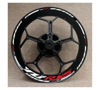 KCBHSH Motorcycle Wheel Stickers For Y&amaha YZF R125 YZFR125 Reflective Stripes Rim Decals Hub Sticker Stripe Wheel Hub Reflective Decal Complete Pack of Rim Stickers(Color 12)