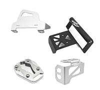 KCBHSH Smartphone Holder Motorcycle GPS Navigation Bracket For CFMOTO 450MT 450 MT Rear Brake Fluid Reservoir Guard Front Brake Caliper Guard Accessories Navigation Mount Bracket(Silver)