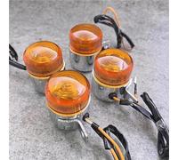 KCBHSH Turn Signal Lights 4PCS Metal Housing Motorcycle Front Turn Signal Light Rear Indicators Lamp For H&onda Z50 Monkey Chaly Dax CF50 CF70 CT70 ST50 ST70 Indicator Light(2 pair)