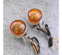 KCBHSH Turn Signal Lights 4PCS Metal Housing Motorcycle Front Turn Signal Light Rear Indicators Lamp For H&onda Z50 Monkey Chaly Dax CF50 CF70 CT70 ST50 ST70 Indicator Light(1 Pair)