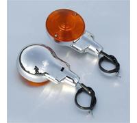 KCBHSH Turn Signal Lights Front Turn Signal Light For Harley Touring Road King Glide 2001-2017 Heritage Softail Classic FLSTC 99-17 Turning Indicators Lamp Indicator Light(Amber)