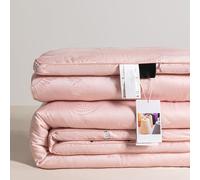 KCCRHIN Queen/King Size Comforter Lightweight All-Season Quilted Comforter Soft, Breathable & Warm Duvet Insert Down Alternative Skin-Friendly Bedding for Home Or Guest Room,Pink,150 x 200 m/3kg
