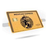 KCD Mexican Express Credit Card Skin - Gold or Silver Aztec Warrior Design - Sticker Decal Cover Wrap 3-Pack - CCS029, Gold